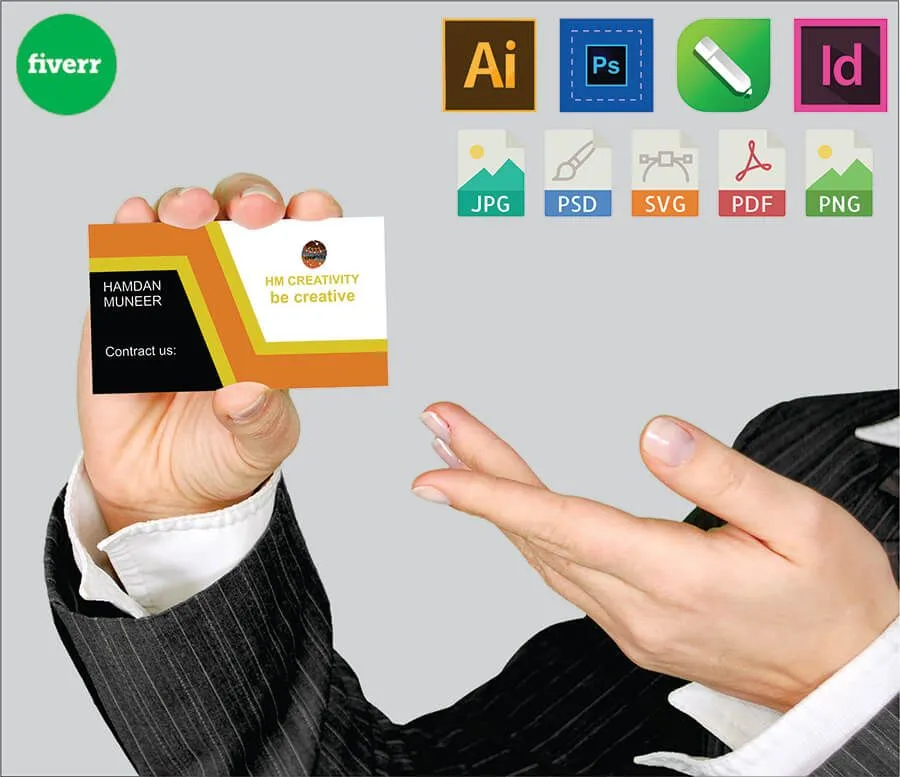 Elegant business card design by Hamdan Ibne Muneer